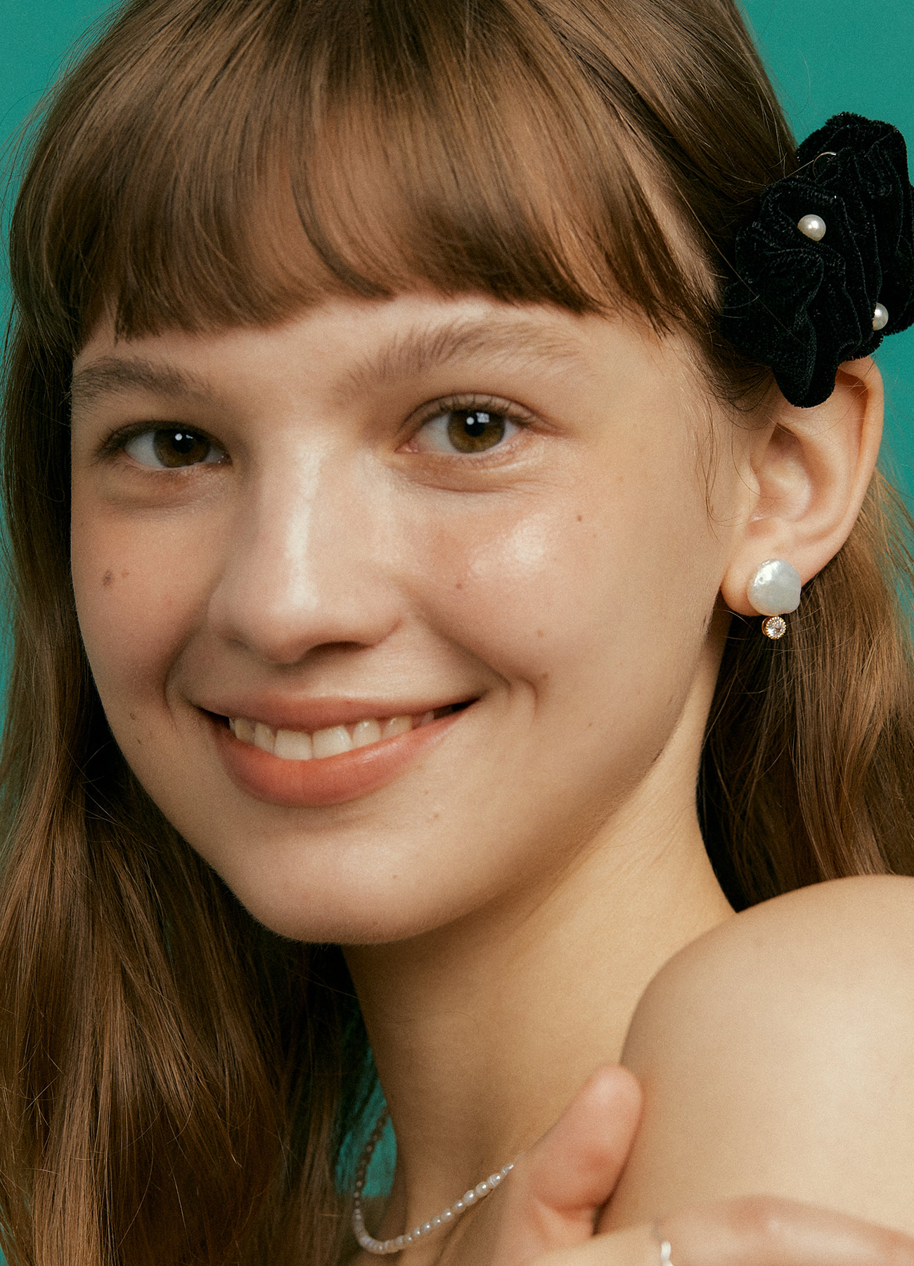 elegant natural pearl earrings