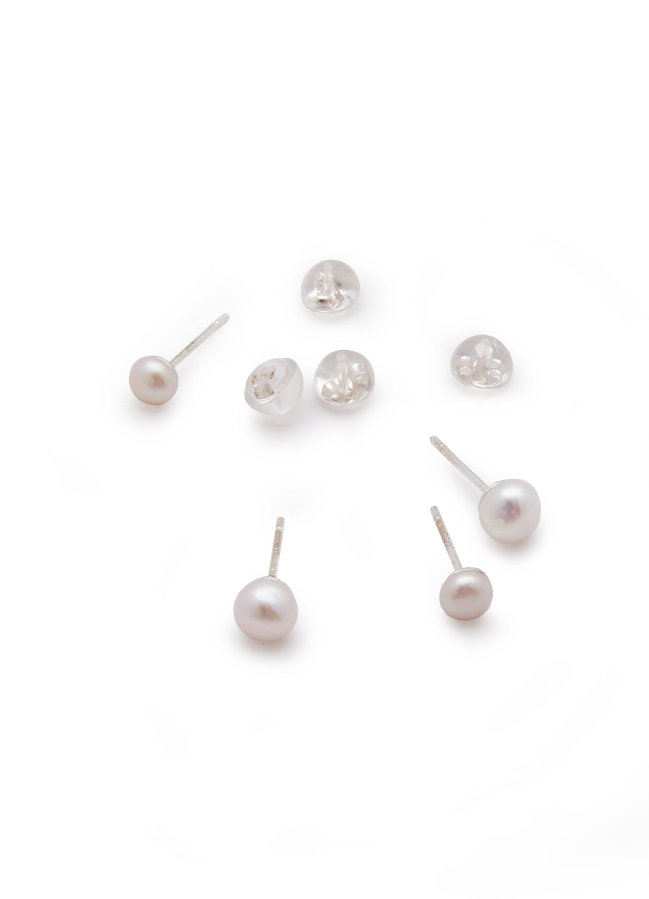 Natural pearl silver925 earrings[2size]