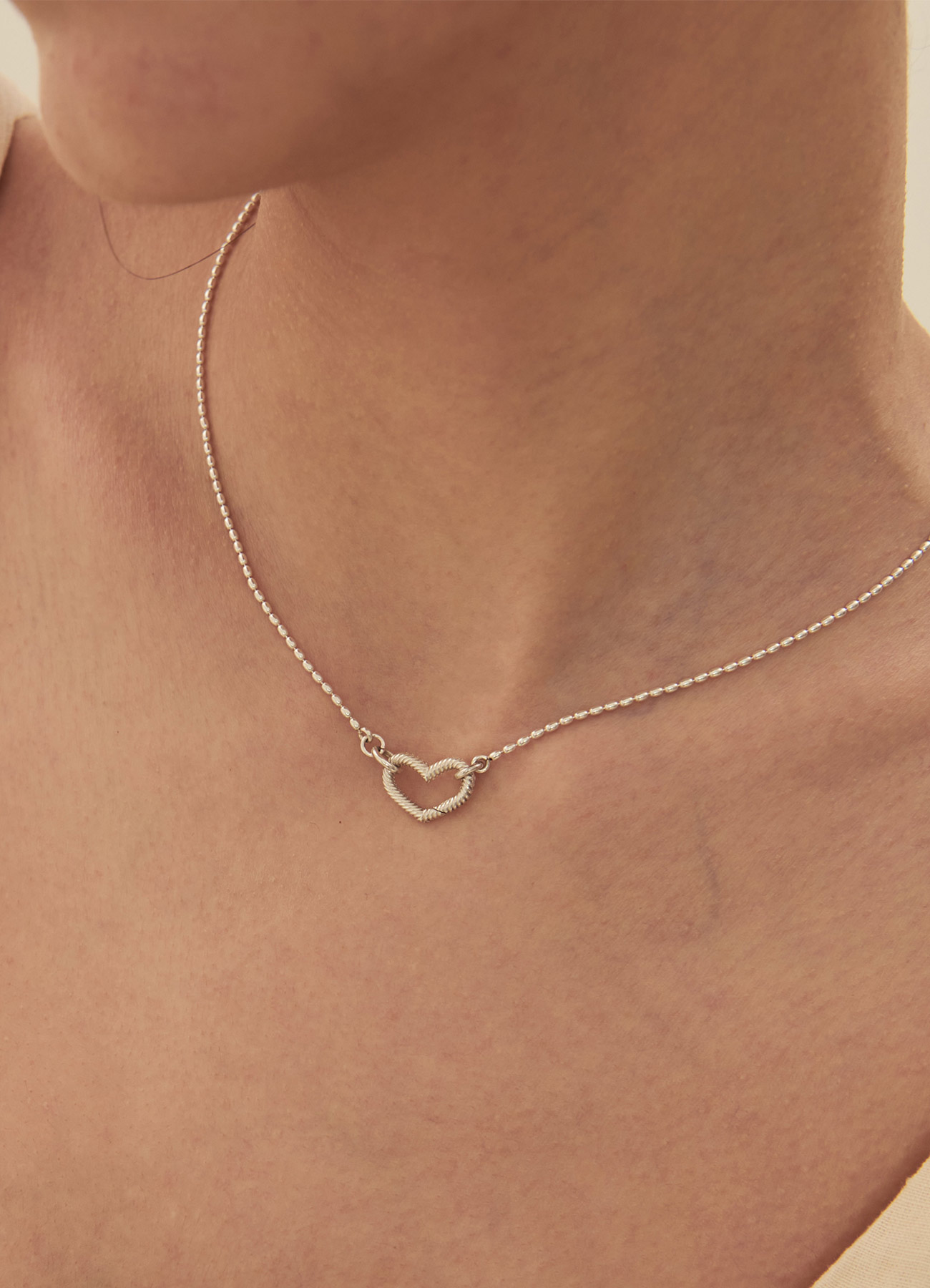 Open heart silver925 Necklace